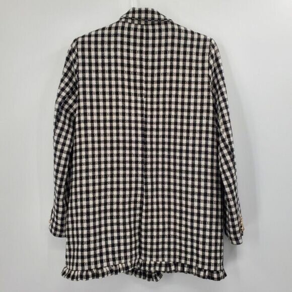 Women's Sister Jane Check Jacket Size Medium - Picture 2 of 5